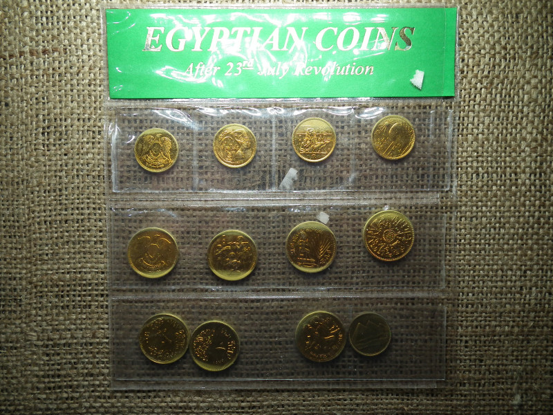 Egyiptom , érme szett ! Aranyozott piastres , piaszter ! 