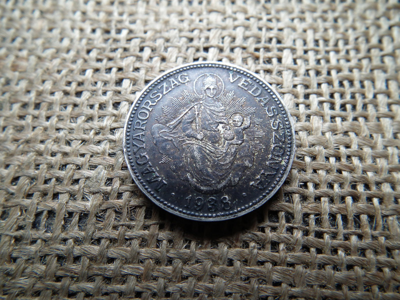 Ezüst 2 pengő 1938 , gyönyörű patinás 