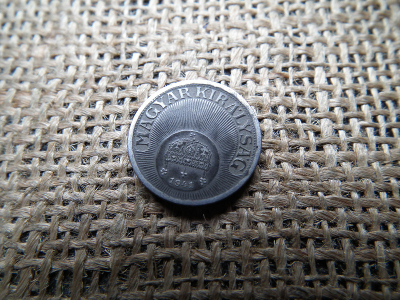 10 fillér 1941 , vas  , sherardírozott 