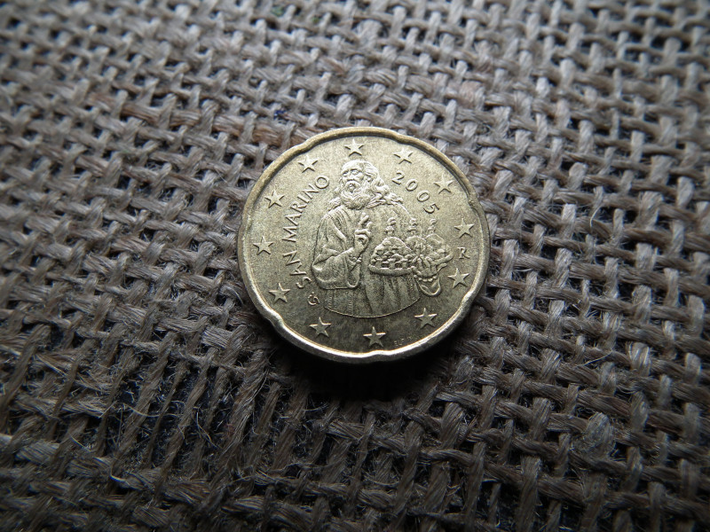 San Marino 20 euró cent 2005 , euro 