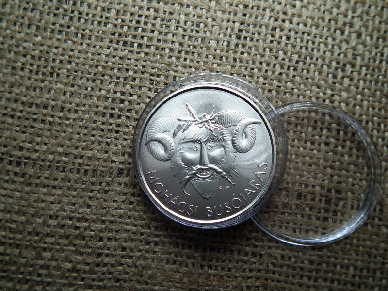 Ezüst 5000 forint 2011 BU , Mohácsi Busójárás 