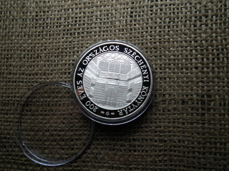 Ezüst 3000 forint 2002 PP ,  200 éves a Széchenyi könyvtár 