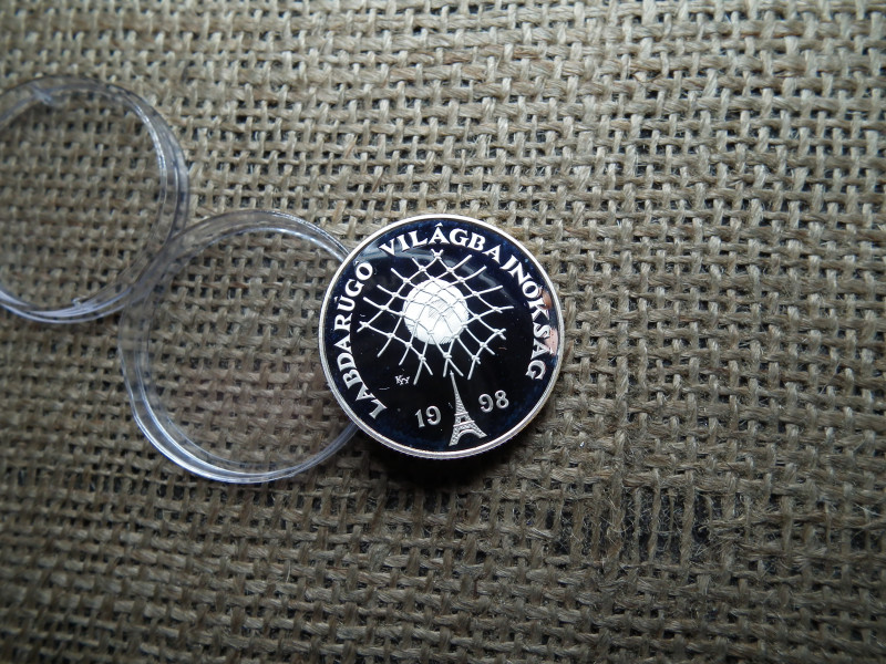 Ezüst 750 forint 1997 PP , Labdarúgó VB 