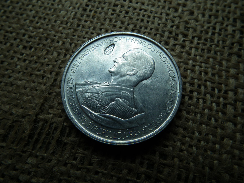5 pengő 1943 , Horthy Miklós  , Magyar címer  ellenjeggyel 