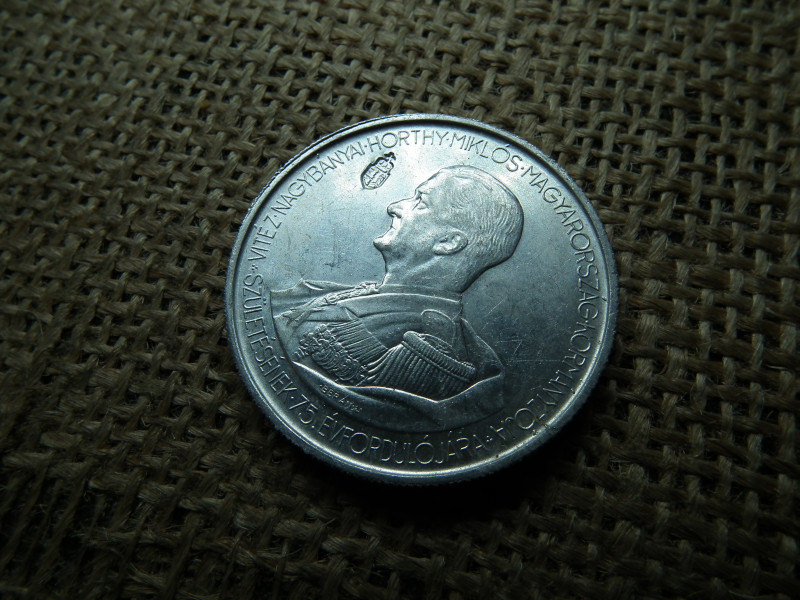 5 pengő 1943 , Horthy Miklós  , Magyar címer  ellenjeggyel 