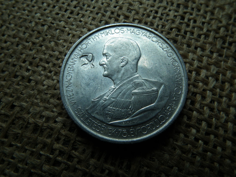 5 pengő 1943 , Horthy Miklós  , Sarló kalapács   ellenjeggyel 