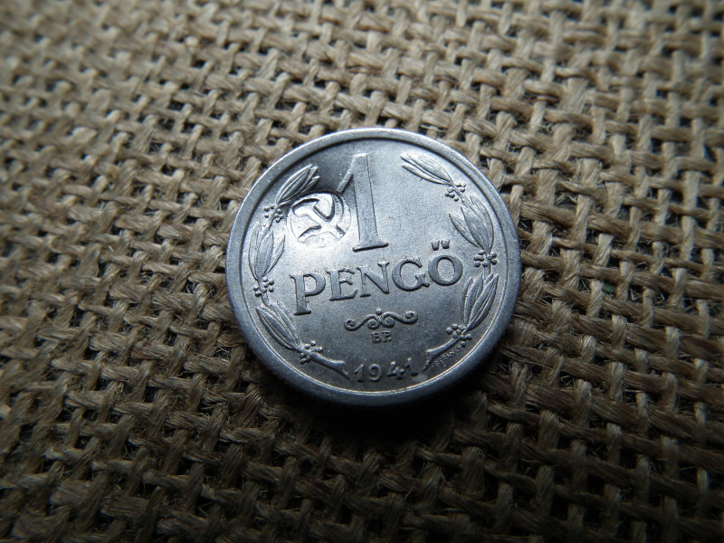 1 pengő 1941 , Sarló kalapács   ellenjeggyel 