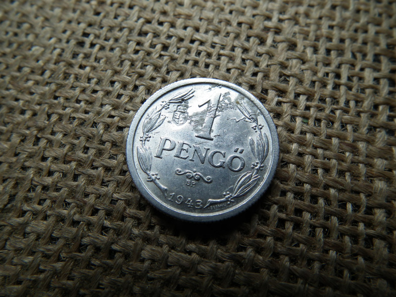 1 pengő 1943 , Magyarország címer    ellenjeggyel 