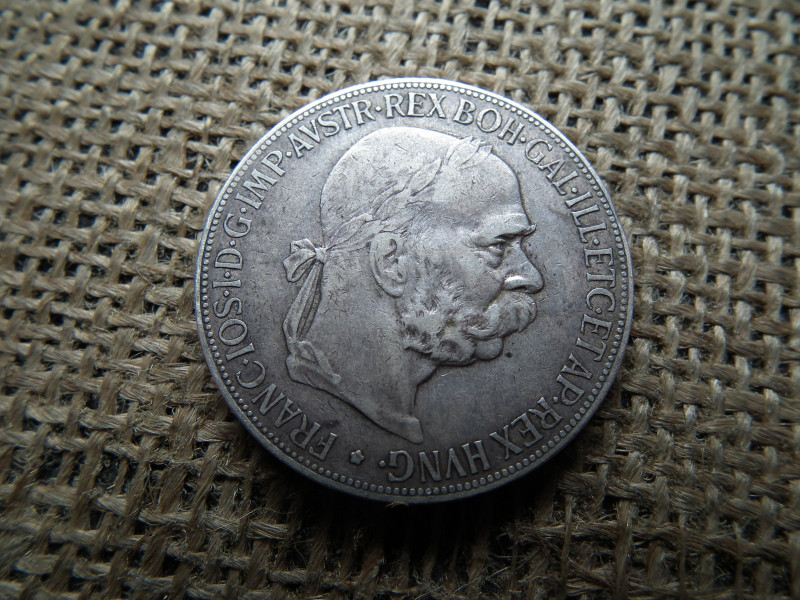Ezüst 5 korona 1907 , corona , Ferenc József 