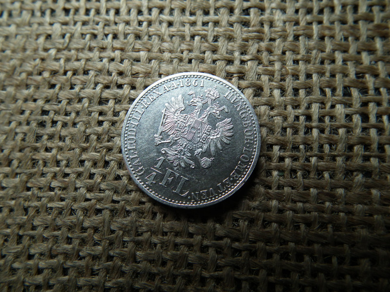 Ferenc József ezüst 1/4 florin 1861 A 