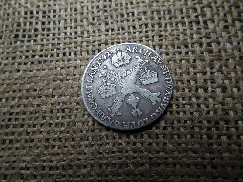  II. Lipót ezüst 1/4 Tallér 1791 H , thaler 