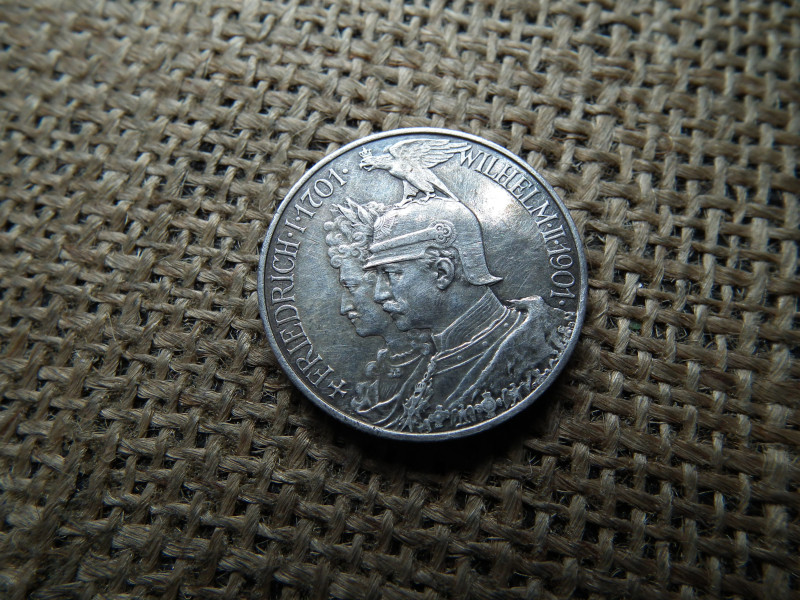 Ezüst 2 márka 1901  - II. Vilmos Porosz Királyság