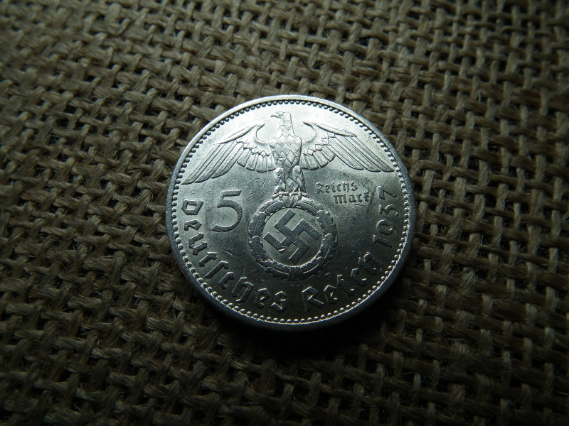 Birodalmi , ezüst 5 márka 1937 A , reichsmark 