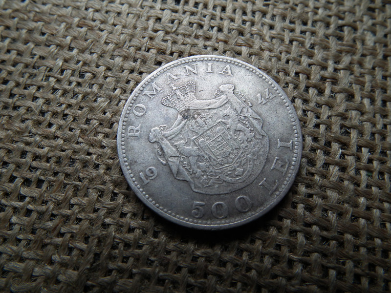 Ezüst Románia 500 lei 1944 