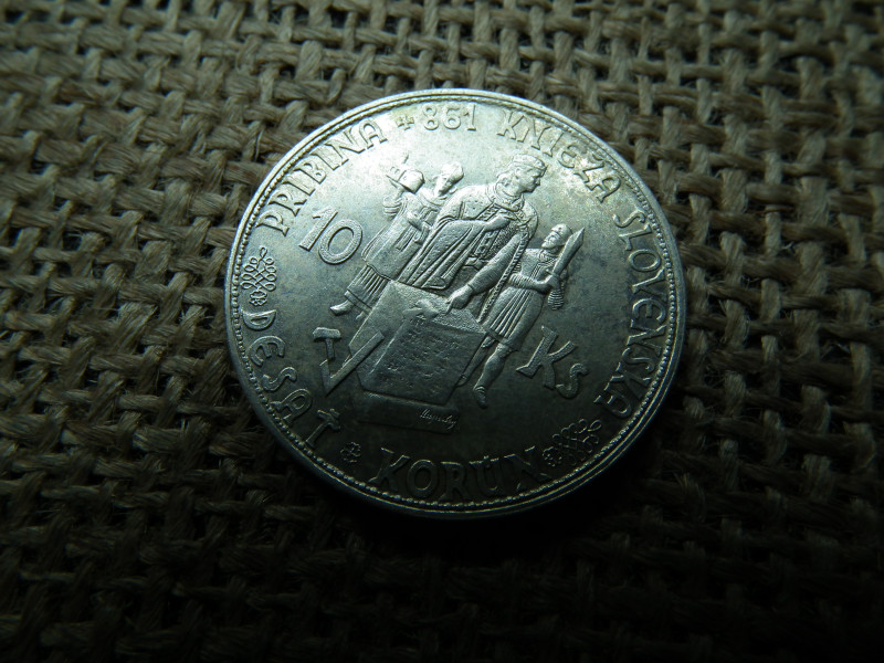 Szlovákia , ezüst 10 korona 1944 