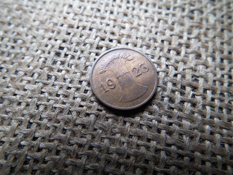 Németország 1 pfennig 1923 F , rentenpfennig 