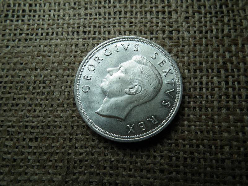 Dél Afrika ezüst  5 schilling 1952 , Shillings - George VI 