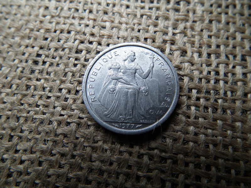 Francia Polinézia › Óceánia francia települései , 1 franc 1977 , frank 