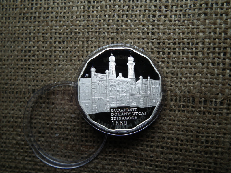 Ezüst 5000 forint 2009 PP , Dohány utcai Zsinagóga alapításának 150. évfordulója
