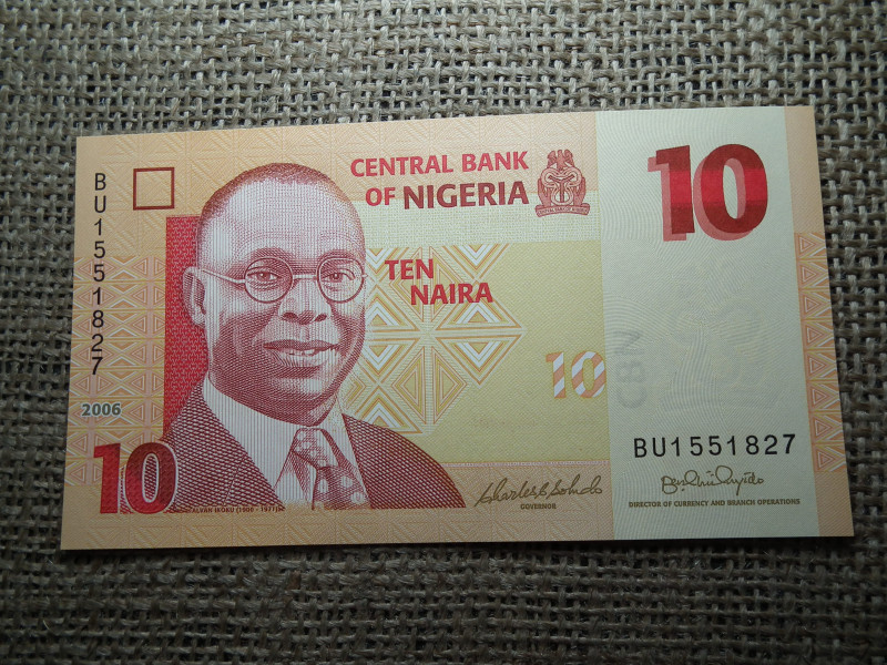 Nigéria 10 naira 2006 UNC , C1