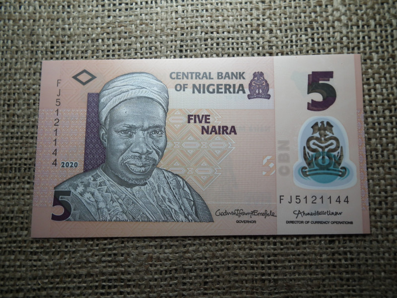 Nigéria 5 naira 2020 UNC , C1