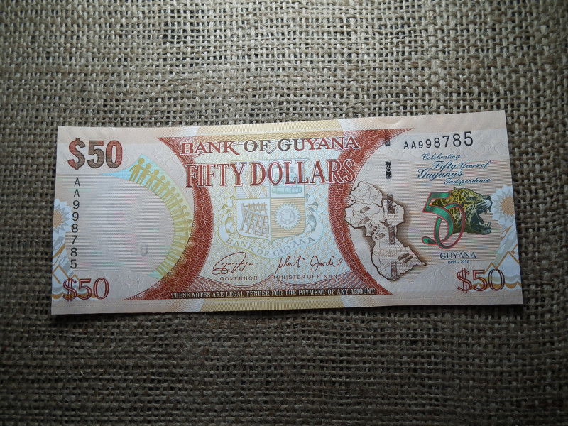 Guyana 50 dollars 2016 , dollár , unc , C1