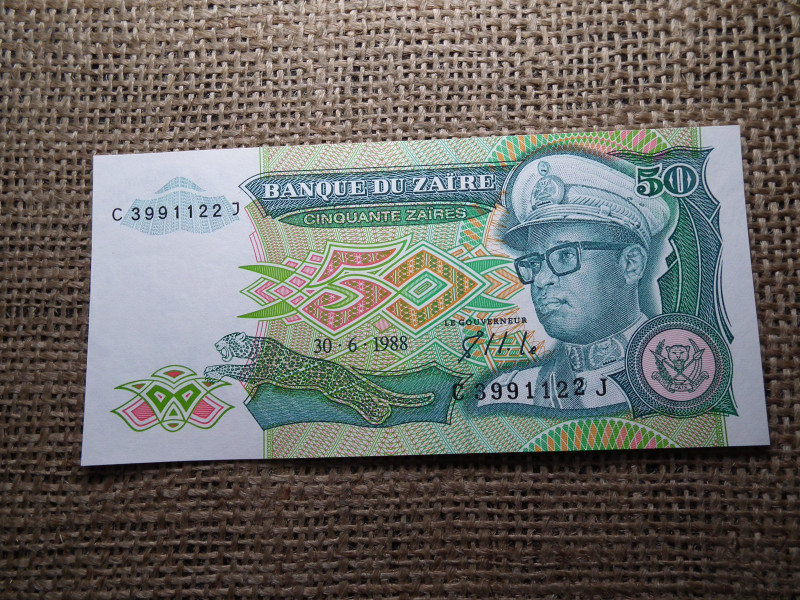 Zaire 50 zaire 1988 UNC , C1