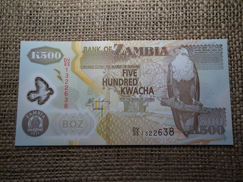 Zambia 500 kwacha 2011 UNC , C1