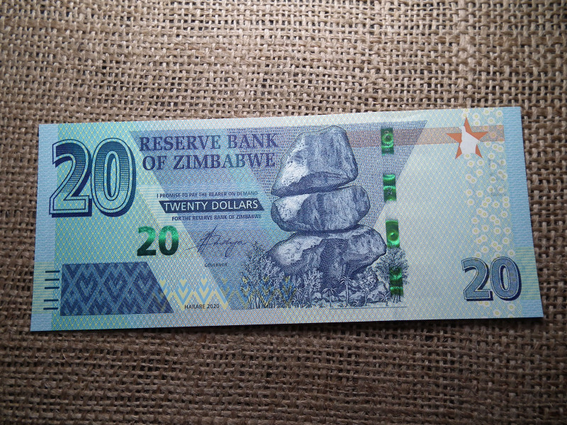 Zimbabwe 20 dollars 2020 , dollár , UNC , C1