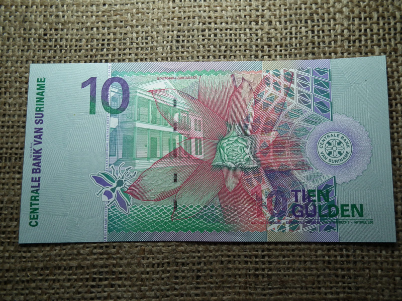 Suriname 10 gulden 2000 , UNC , C1