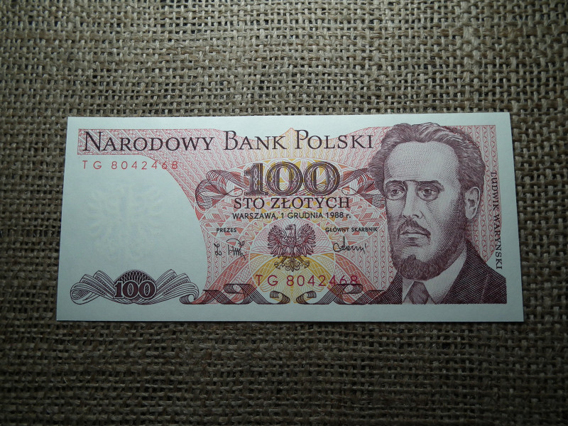 Lengyelország 100 zlotych 1988 , UNC , C1