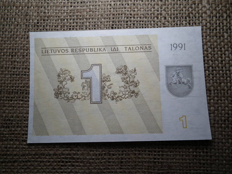 Litvánia 1 Talonas 1991 UNC , C1
