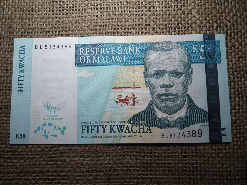 Malawi 50 kwacha 2009 , UNC , C1