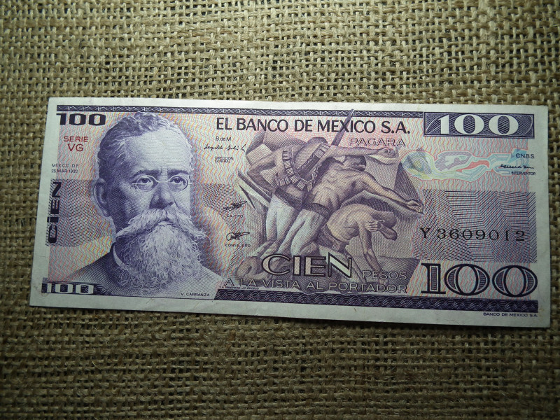 Mexikó 100 pesos 1982 , VF , C1