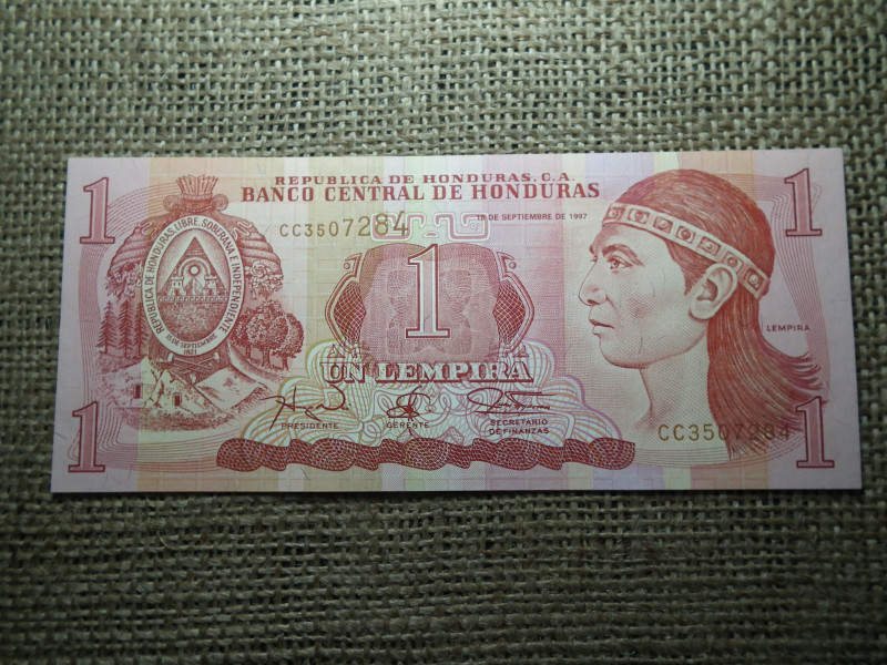 Honduras 1 lempira 1997 , UNC , C1