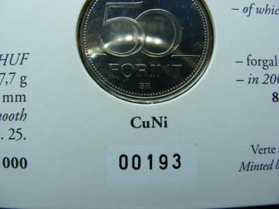 50 forintos érme, 2007, Római szerződés, elsőnapi veret