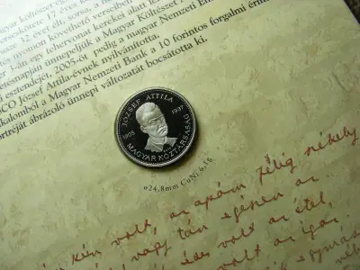 Dísztokos Forgalmi Forint Sor, 2005, József Attila 10 Forint