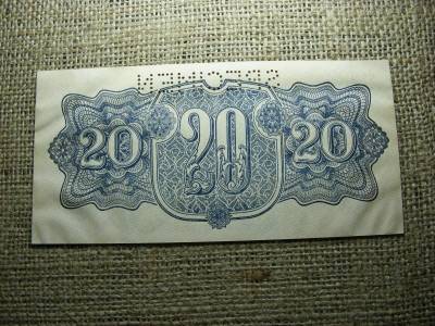 Csehszlovákia 20 korona, 1944, Specimen