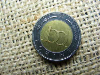 100 forintos érme, 1998, bicolor, BU