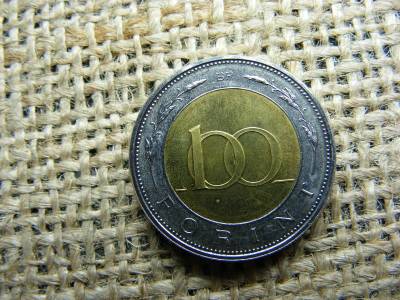 100 forintos érme, 2010, bicolor, BU