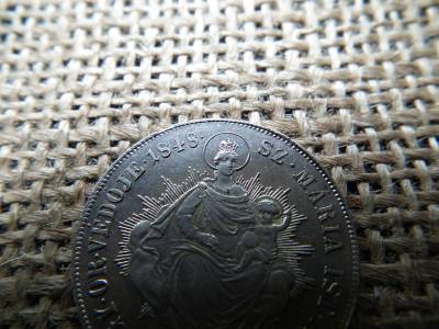 V. Ferdinánd ezüst 20 krajcár 1848 KB  , Körmöcbánya ! Kis koronás típus , ritkább 