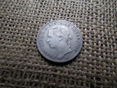Ferenc József , ezüst 20 krajcár 1852 A , Bécs ! Ritka , balra néző 
