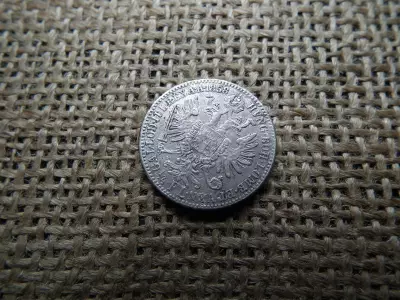 Ferenc József , ezüst 1/4 Florin 1858 A , Bécs