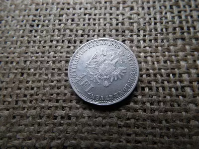 Ferenc József , ezüst 1/4 Florin 1864 A , Bécs