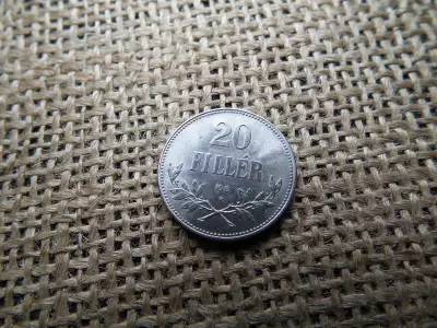 20 fillér 1921 KB , rozettás , artex veret 