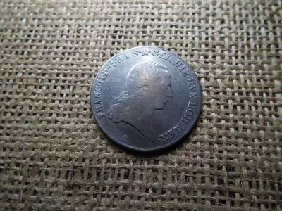 II. Ferenc , ezüst 1/2 tallér 1794 B , Körmöcbánya ! Fül nyom a peremen 