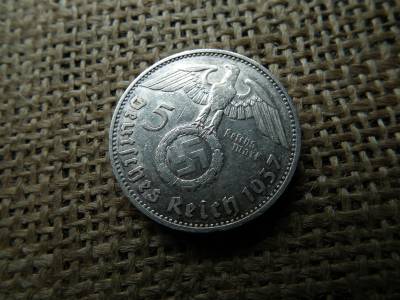 Birodalmi  ezüst 5 márka 1937 G
