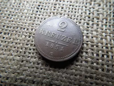 Ferenc József 2 krajcár 1851 G , ritka 