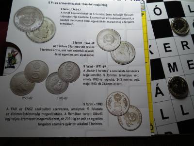 75 ÉVES A FORINT - 65 ÉVES A FÜLES - 5 FORINT 2021  EMLÉKÉRMÉKKEL - BLISZTER - CSAK 750 DB! Alacsony sorszám 098-099-100 , Ár / bliszter 