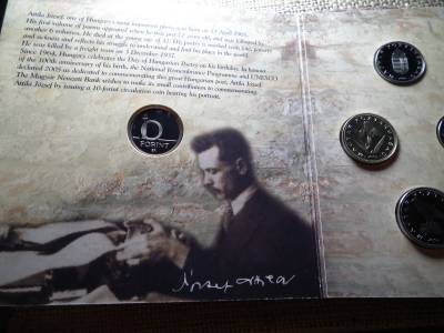Dísztokos forgalmi sor 2005 PP , József Attila 10 forint 